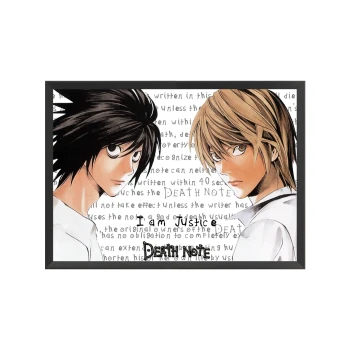 تابلو لایت یاگامی و ال انیمه دفتر مرگ Death Note تابلو لایت یاگامی و ال انیمه دفتر مرگ Death Note